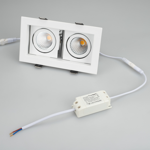 Светильник CL-KARDAN-S180x102-2x9W Warm (WH, 38 deg) (ARL, IP20 Металл, 3 года)
