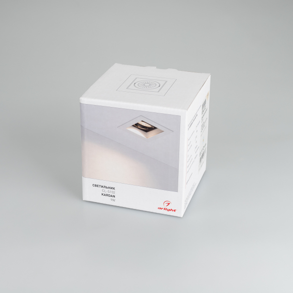 Светильник CL-KARDAN-S102x102-9W White (WH-BK, 38 deg) (ARL, IP20 Металл, 3 года)