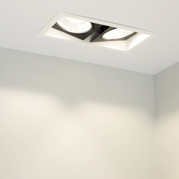 Светильник CL-KARDAN-S283x152-2x25W White6000 (WH-BK, 30 deg) (ARL, IP20 Металл, 3 года)