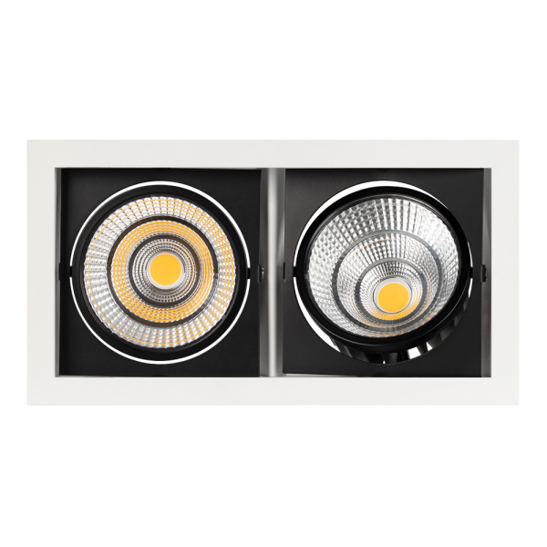 Светильник CL-KARDAN-S283x152-2x25W Day4000 (WH-BK, 30 deg) (ARL, IP20 Металл, 3 года)