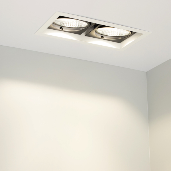 Светильник CL-KARDAN-S283x152-2x25W Day4000 (WH-BK, 30 deg) (ARL, IP20 Металл, 3 года)