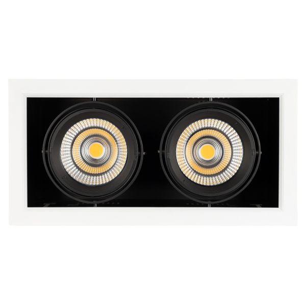 Светильник CL-KARDAN-S375x190-2x25W Warm3000 (WH-BK, 30 deg) (ARL, IP20 Металл, 3 года)