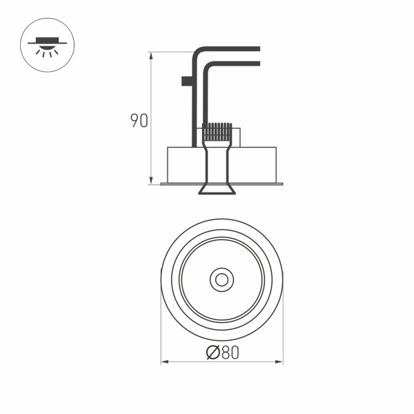 Светильник CL-SIMPLE-R78-9W Warm3000 (WH, 45 deg) (ARL, IP20 Металл, 3 года)