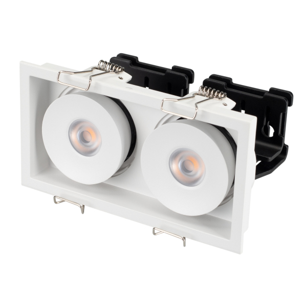 Светильник CL-SIMPLE-S148x80-2x9W Warm3000 (WH, 45 deg) (ARL, IP20 Металл, 3 года)
