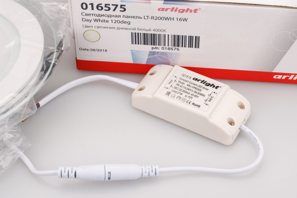 Светодиодная панель LT-R200WH 16W Warm White 120deg (ARL, IP40 Металл, 3 года)