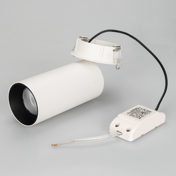 Светильник SP-POLO-BUILT-R65-8W White5000 (WH-BK, 40 deg) (ARL, IP20 Металл, 3 года)
