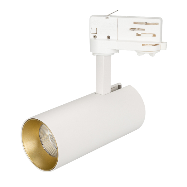 Светильник SP-POLO-TRACK-LEG-R65-8W Warm3000 (WH-GD, 40 deg) (ARL, IP20 Металл, 3 года)