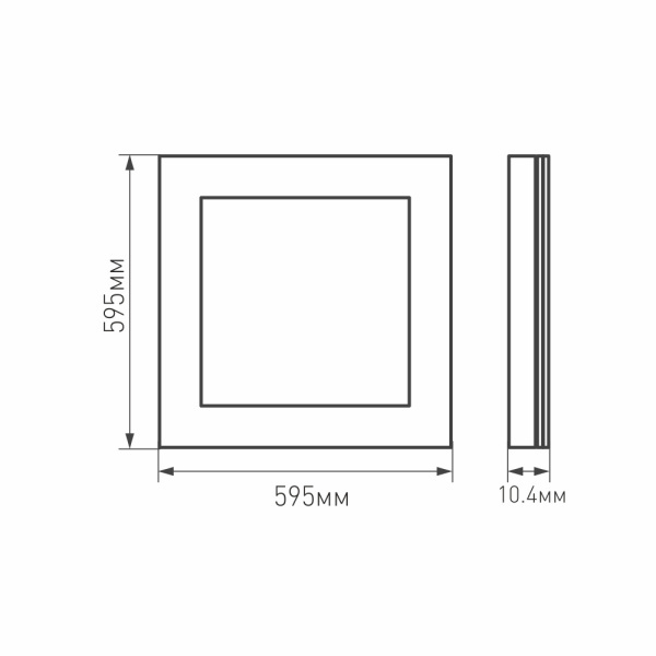 Панель IM-600x600BK-40W White (ARL, IP40 Металл, 3 года)