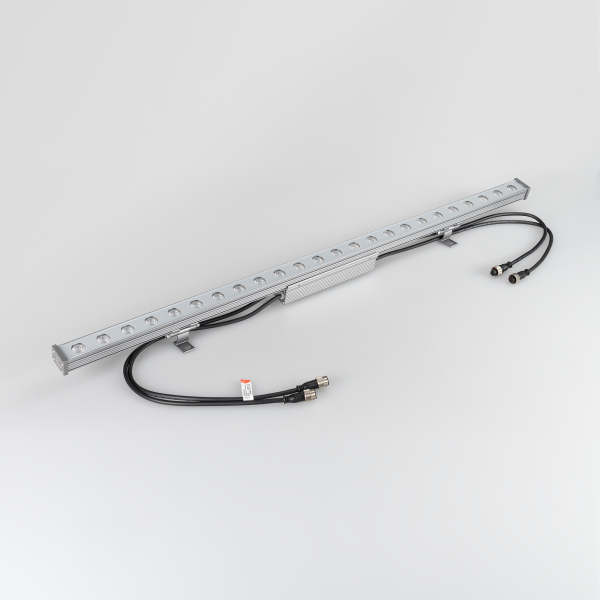 Светодиодный прожектор AR-LINE-1000M-24W-24V RGB (Grey, 30 deg, DMX512) (ARL, Закрытый)
