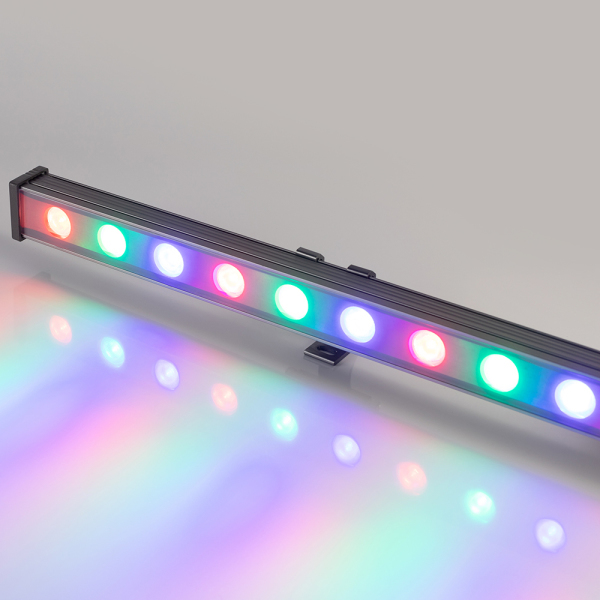 Светодиодный прожектор AR-LINE-1000M-24W-24V RGB (Grey, 30 deg, DMX512) (ARL, Закрытый)