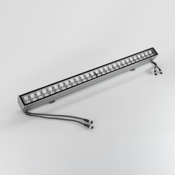 Светодиодный прожектор AR-LINE-1000XL-54W-24V RGB (Grey, 30 deg, DMX512) (ARL, Закрытый)