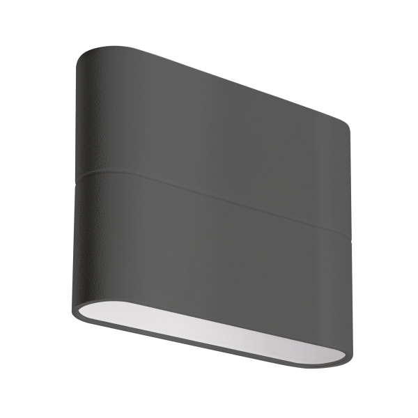 Светильник SP-PLANAR-WALL-S110x90-2x3W Warm3000 (GR, 120 deg, 230V) (ARL, IP54 Металл, 3 года)