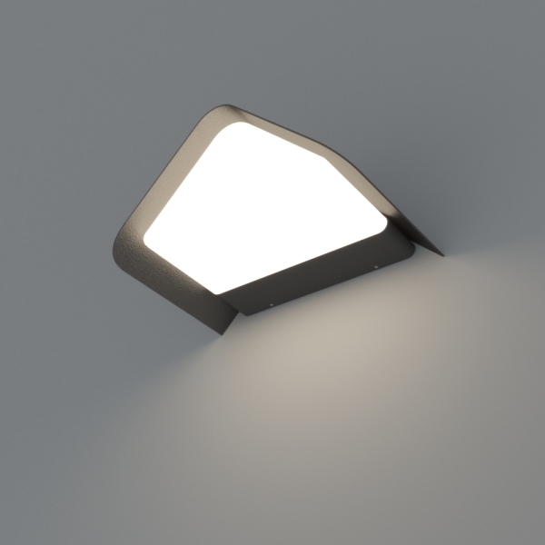 Светильник LGD-Wall-Delta-1B-12W Warm White (ARL, IP54 Металл, 3 года)
