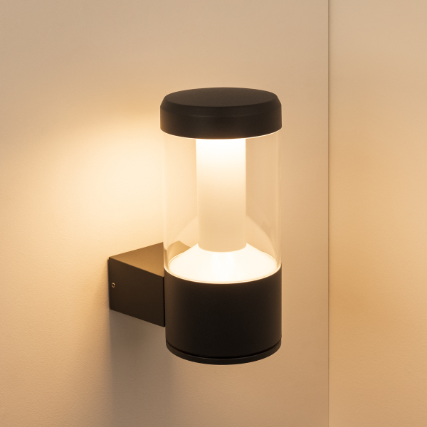 Светильник LGD-STEM-WALL-10W Warm3000 (GR, 185 deg, 230V) (ARL, IP65 Металл, 3 года)