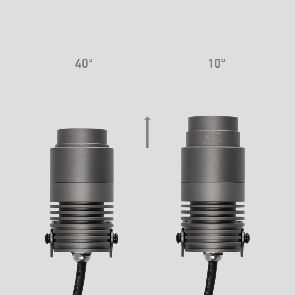 Светильник ALT-RAY-ZOOM-R52-8W Warm3000 (DG, 10-40 deg, 230V) (ARL, IP67 Металл, 3 года)