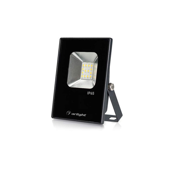 Светодиодный прожектор AR-FLAT-ICE-10W-220V Day (Black, 120 deg) (ARL, Закрытый)
