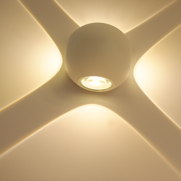 Светильник LGD-Wall-Orb-4WH-8W Warm White (ARL, IP54 Металл, 3 года)