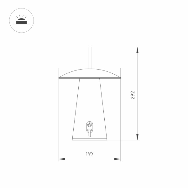 Светильник SP-PATIO-TAB-2W Warm3000 (WH, 127 deg) (ARL, IP54 Металл, 2 года)
