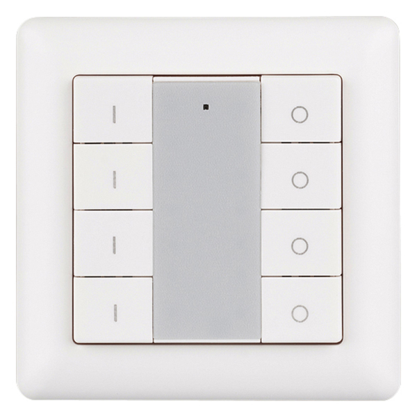 Панель Knob SR-2853K8-RF-UP White (3V, DIM, 4 зоны) (ARL, IP20 Пластик, 3 года)