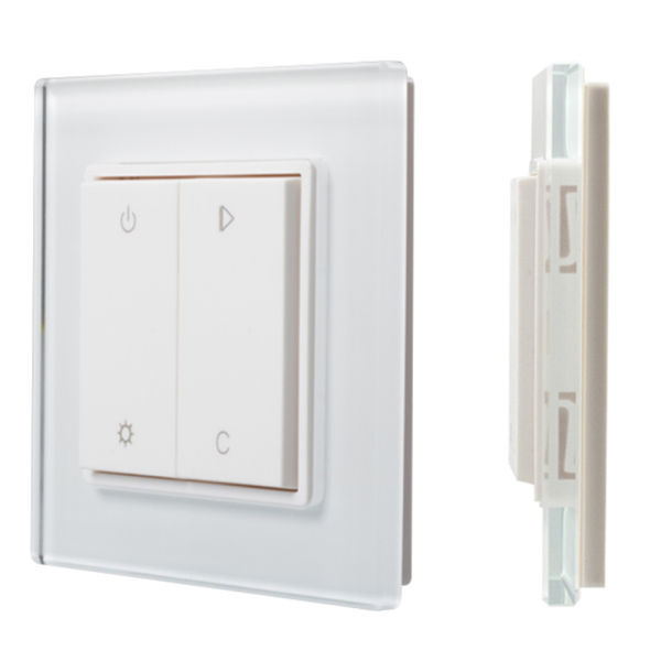 Панель Knob SR-2833RGB-RF-UP White (3V,RGBW,1зона) (ARL, IP20 Пластик, 3 года)