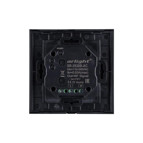 Панель Sens SR-2830B-AC-RF-IN Black (220V,MIX+DIM,4зоны) (ARL, IP20 Пластик, 3 года)