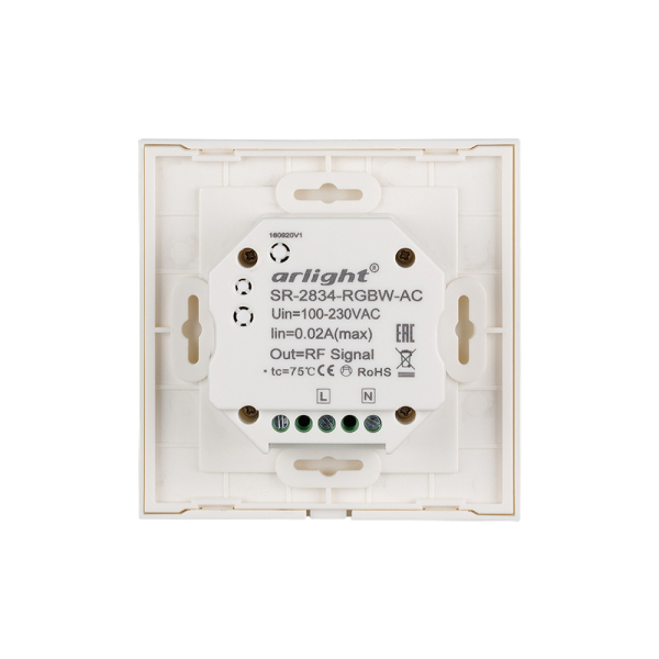 Панель Sens SR-2834RGBW-AC-RF-IN White (220V,RGBW,1 зона) (ARL, IP20 Пластик, 3 года)
