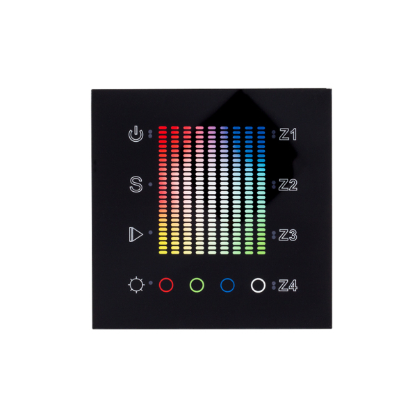 Панель Sens SR-2831AC-RF-IN Black (220V,RGB,4зоны) (ARL, IP20 Пластик, 3 года)