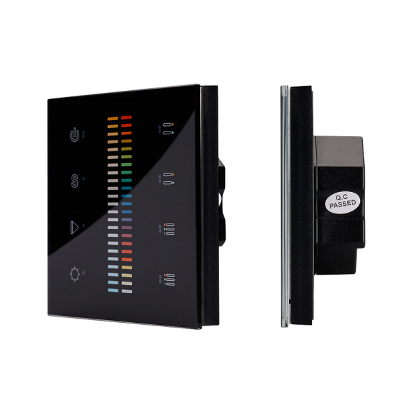 Панель Sens SR-2830C-AC-RF-IN Black (220V,RGB+CCT,4зоны) (ARL, IP20 Пластик, 3 года)