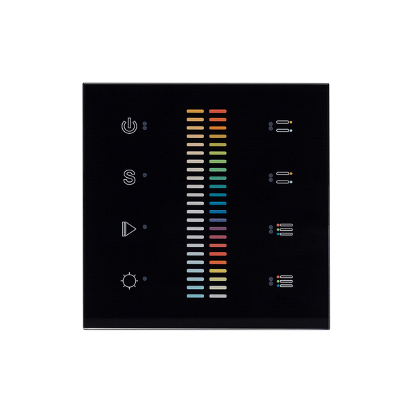 Панель Sens SR-2830C-AC-RF-IN Black (220V,RGB+CCT,4зоны) (ARL, IP20 Пластик, 3 года)