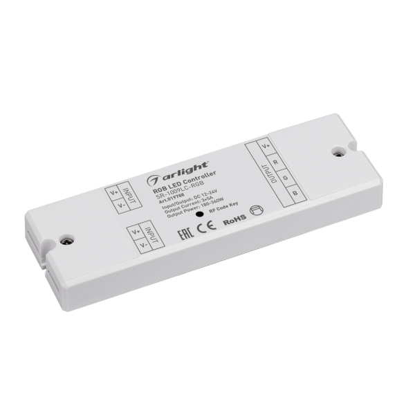 Контроллер SR-1009LC-RGB (12-24V, 180-360W, S) (ARL, IP20 Пластик, 3 года)
