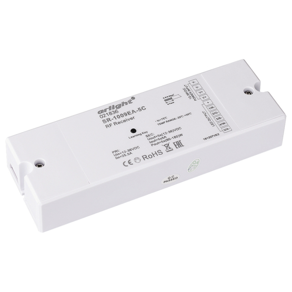 Контроллер SR-1009EA-5CH (12-36V, 300-900W) (ARL, IP20 Пластик, 3 года)