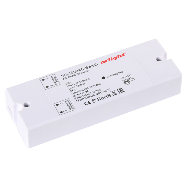 Контроллер-выключатель SR-1009AC-SWITCH (230V, 1.2A) (ARL, IP20 Пластик, 3 года)