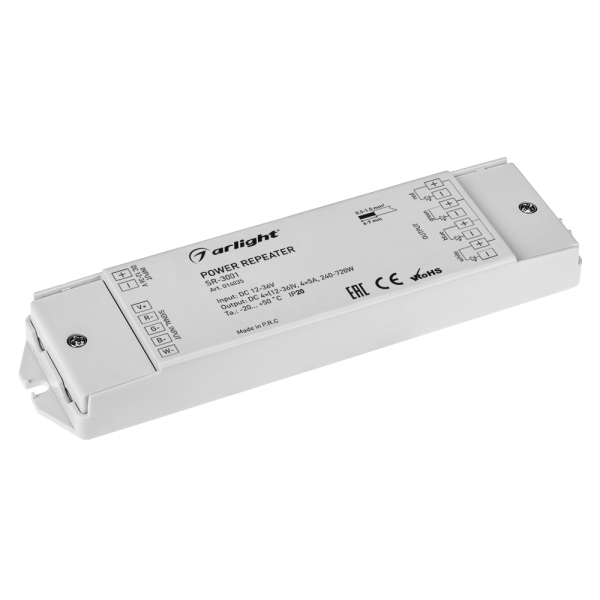 RGB-усилитель SR-3001 (12-36V, 240-720W, 4CH) (ARL, IP20 Пластик, 3 года)