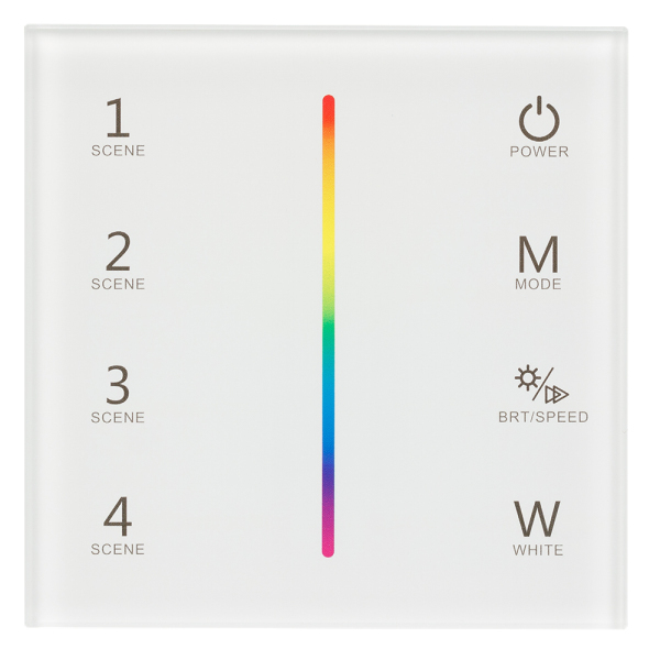 Панель Sens SMART-P22-RGBW White (12-24V, 4x3A, 2.4G) (ARL, IP20 Пластик, 5 лет)