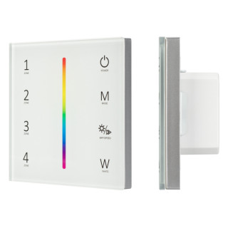 Панель Sens SMART-P45-RGBW White (230V, 4 зоны, 2.4G) (ARL, IP20 Пластик, 5 лет)