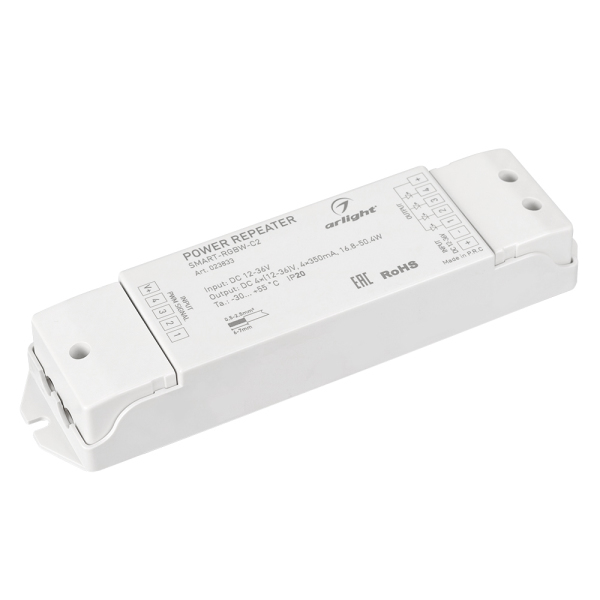 Усилитель SMART-RGBW-С2 (12-36V, 4x350mA) (ARL, IP20 Пластик, 5 лет)