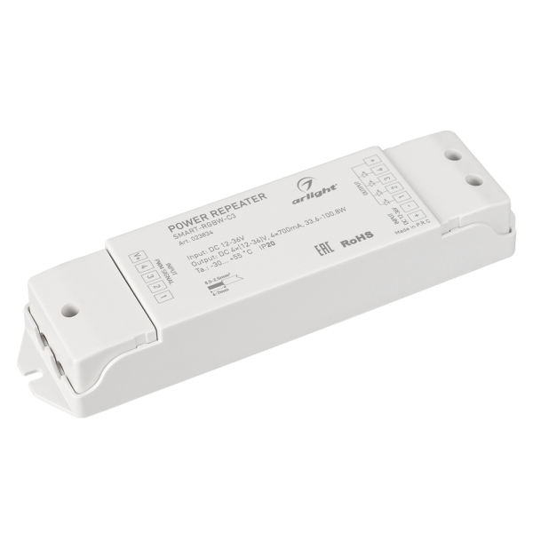 Усилитель SMART-RGBW-С3 (12-36V, 4x700mA) (ARL, IP20 Пластик, 5 лет)