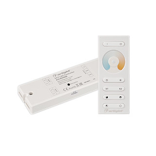 Контроллер SR-2839MIX White (12-24V, 2x5A, ПДУ) (ARL, IP20 Пластик, 1 год)