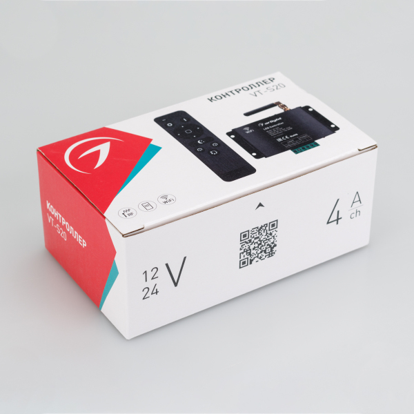 Контроллер VT-S20-3x4A WiFi (12-24V, ПДУ Стик 12кн, RF) (ARL, IP20 Металл, 2 года)