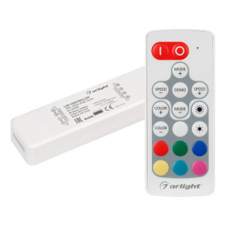 Контроллер ARL-MINI-RGB-3x4A (5-24V, RF ПДУ 18кн) (ARL, IP20 Пластик, 1 год)