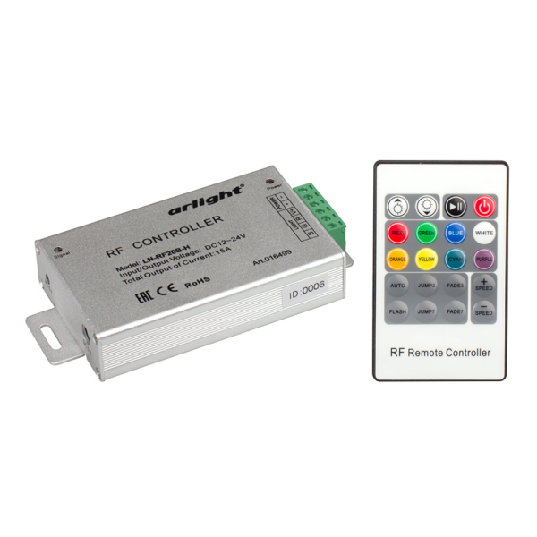 Контроллер LN-RF20B-H (12-24V,180-360W, ПДУ 20кн) (ARL, IP20 Металл, 1 год)