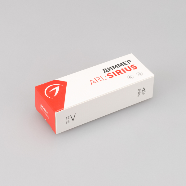 Диммер ARL-SIRIUS-DIM (12-24V, 1x25A, 2.4G) (ARL, IP20 Металл, 3 года)