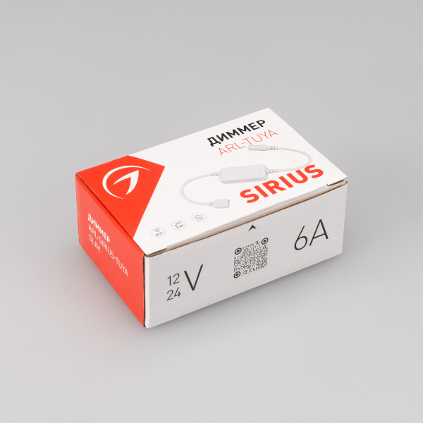 Диммер ARL-SIRIUS-TUYA-RGB-SUF Slim (12-24V, 3x2A, 2.4G) (ARL, IP20 Пластик, 3 года)