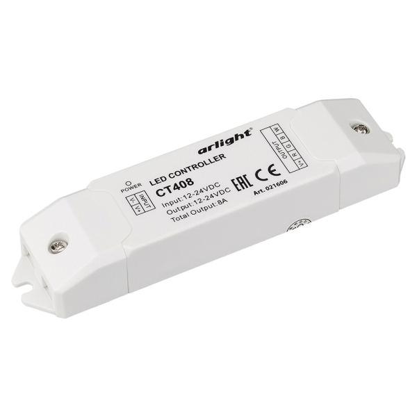 Контроллер CT408 (12-24V, 96-192W) (ARL, IP20 Пластик, 1 год)
