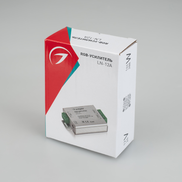 RGB-усилитель LN-12A (12-24V, 144-288W) (ARL, IP20 Металл, 1 год)