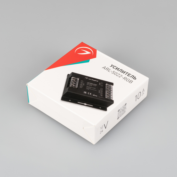 Усилитель ARL-5022-RGB (12-24V, 3x10A, 360-720W) (ARL, IP20 Металл, 2 года)