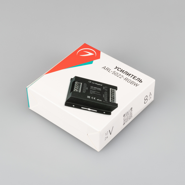 Усилитель ARL-5022-RGBW (12-24V, 4x8A, 384-768W) (ARL, IP20 Металл, 2 года)