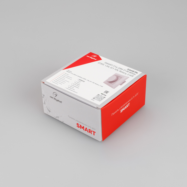 Панель SMART-P14-DIM-P-IN White (230V, 1.5A, 0/1-10V, Rotary, 2.4G) (ARL, IP20 Пластик, 5 лет)