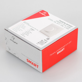 Панель SMART-P14-DIM-IN White (230V, 3A, 0-10V, Rotary, 2.4G) (ARL, IP20 Пластик, 5 лет)