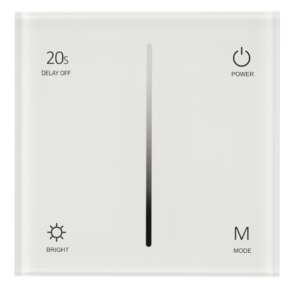Панель SMART-P35-DIM-IN White (230V, 0-10V, Sens, 2.4G) (ARL, IP20 Пластик, 5 лет)